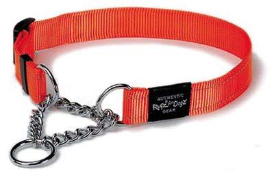 Rogz for dogs lumberjack halfslip halsband oranje