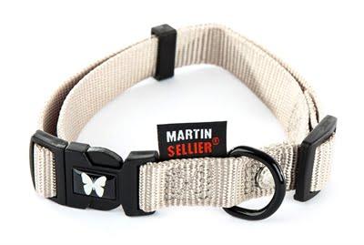 Martin sellier halsband nylon grijs verstelbaar