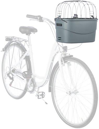Trixie stuur-fietsmand kunststof grijs (42X30X39 CM TOT 5 KG)