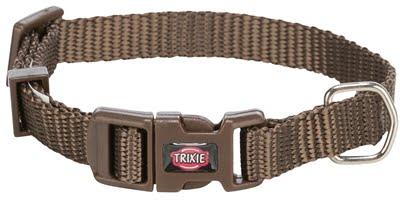 Trixie halsband hond premium bruin (S 25-40X1,5 CM)