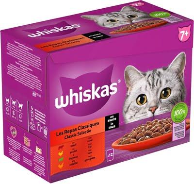 Whis multipack pouch senior vlees selectie in saus