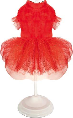 Croci honden jurk xmas sparkling rood (25 CM)