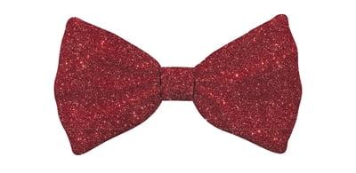 Kerst Strikje Bow Tie Hond Glitter Rood maat XL