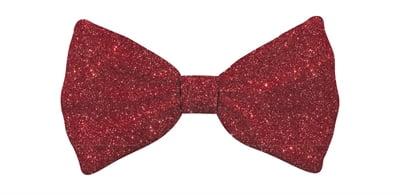 Kerststrik Hond Glitter - Dierenkleding - Rood - S