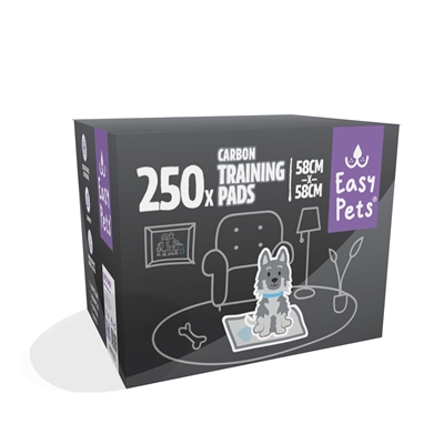 Easypets puppy carbon training pads (58X58 CM 250 ST)